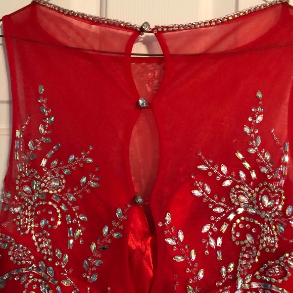 Red Prom Dress-The Cool Collection-Size 12 - Picture 4 of 7